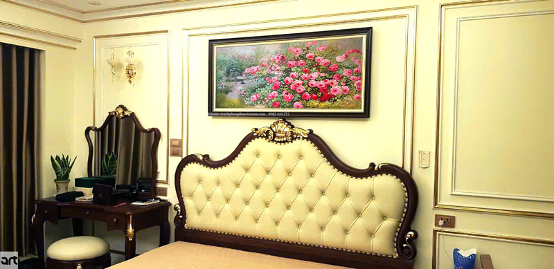 Tranh hoa hồng treo đầu giường phòng ngủ hợp phong thủy Tranh hoa hồng treo đầu giường phòng ngủ hợp phong thủy