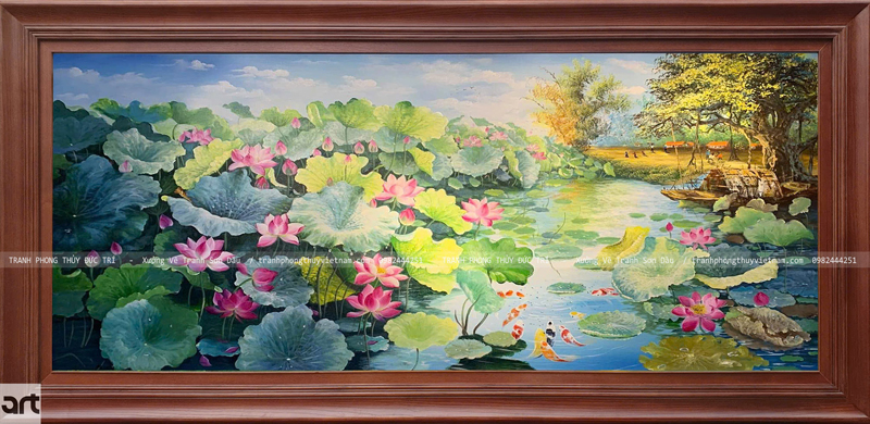 Tranh hoa sen phong thủy
