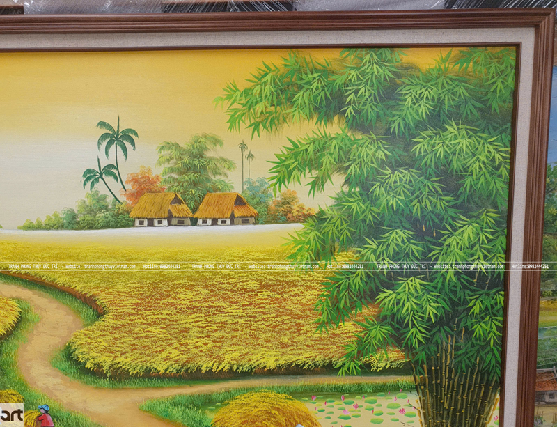 Hình ảnh lũy tre xanh trong tranh đồng quê Hình ảnh lũy tre xanh trong tranh đồng quê