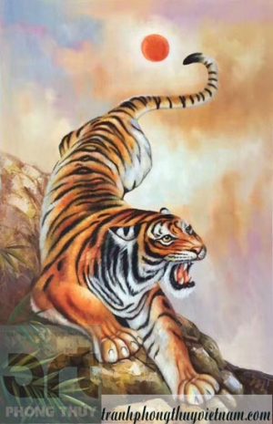 tranh vẽ con hổ