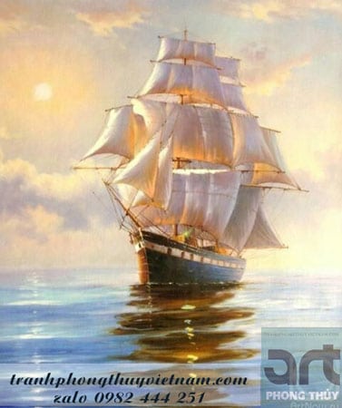 bức tranh phong thủy thuận buồm xuôi gió