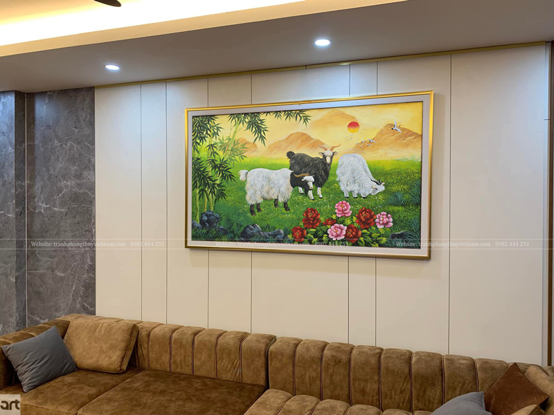 Tranh Tam Dương Khai Thái treo phòng khách cho người mệnh Thổ Tranh Tam Dương Khai Thái treo phòng khách cho người mệnh Thổ