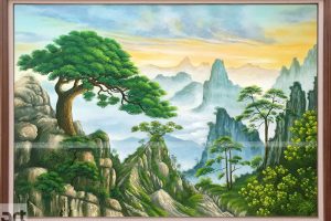 Tranh sơn thủy hữu tình núi non trùng điệp