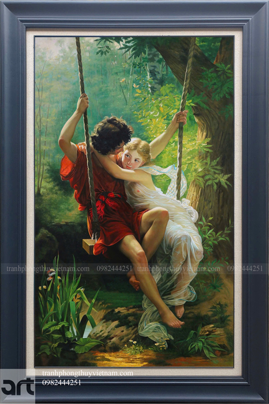 Đôi tình nhân bên xích đu - Pierre Auguste Cot