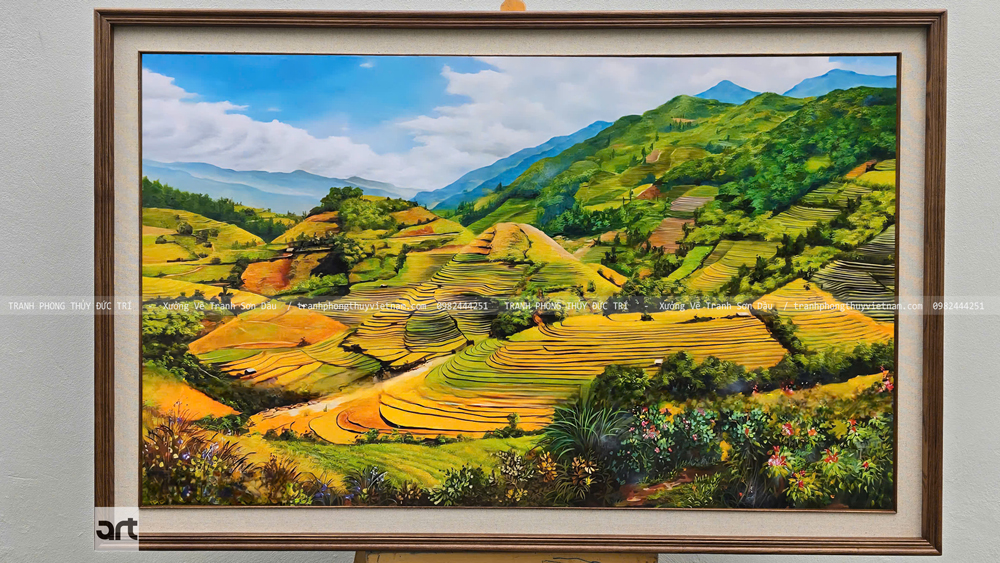 Tranh phong cảnh ruộng bậc thang núi rừng tây bắc Tranh phong cảnh ruộng bậc thang núi rừng tây bắc