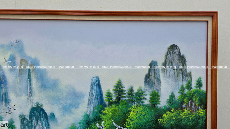 Chi tiết may vờn núi non trong tranh Chi tiết may vờn núi non trong tranh