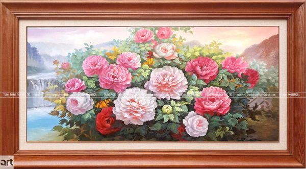 Tranh hoa mẫu đơn phong thủy tài lộc