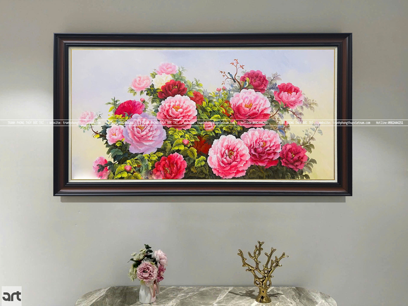 Tranh hoa mẫu đơn treo trang trí đẹp ý nghĩa phong thủy Tranh hoa mẫu đơn treo trang trí đẹp ý nghĩa phong thủy
