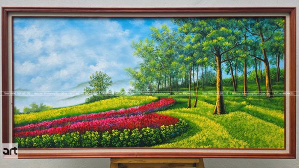 Tranh phong cảnh thiên nhiên mùa xuân