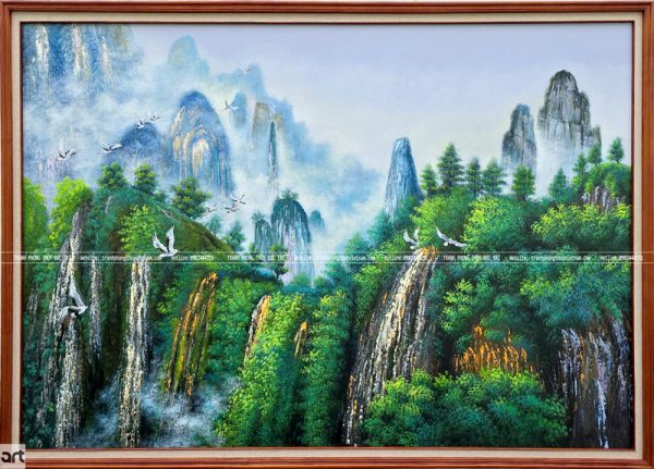 Tranh phong thủy núi non trùng điệp