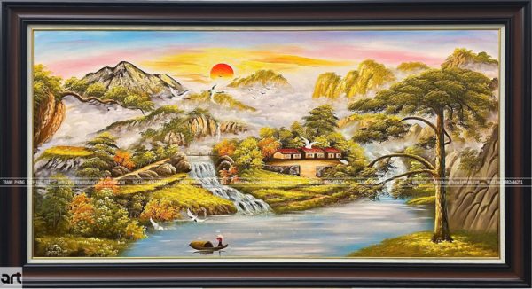Phong cảnh sơn thủy hữu tình nhật xuất thiên sơn