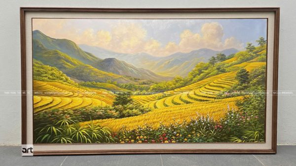 Tranh ruộng bậc thang phong cảnh đẹp