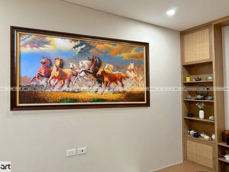 Treo tranh mã đáo thành công phong thủy tài lộc Treo tranh mã đáo thành công phong thủy tài lộc