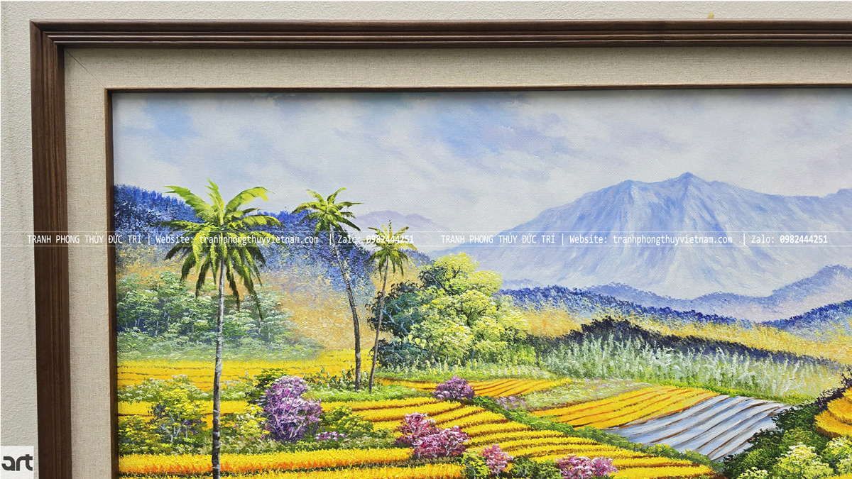 Chi tiết vẽ trong tranh ruộng bậc thang Chi tiết vẽ trong tranh ruộng bậc thang