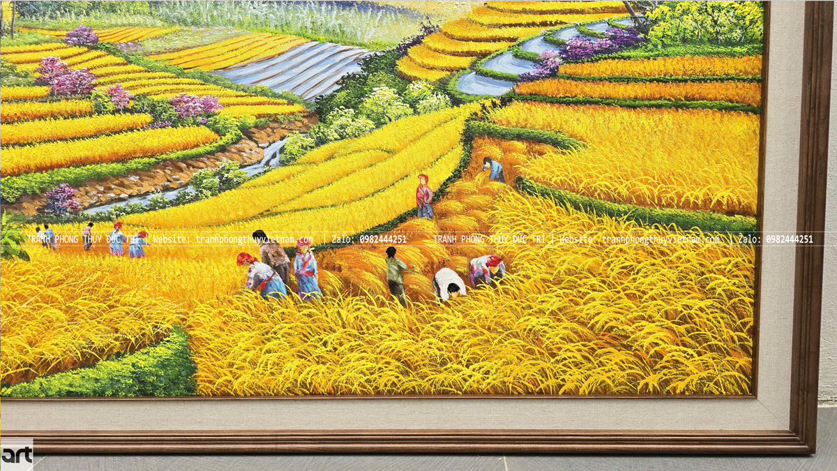 Tranh ruộng bậc thang mùa lúa chín Tranh ruộng bậc thang mùa lúa chín
