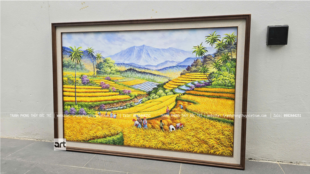 Tranh ruộng bậc thang đẹp trang trí phòng làm việc, phòng khách gia đình Tranh ruộng bậc thang đẹp trang trí phòng làm việc, phòng khách gia đình