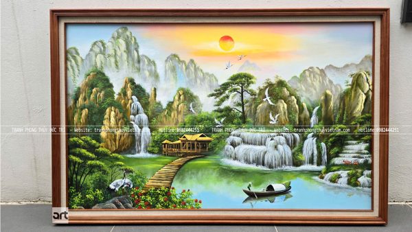 Tranh phong cảnh sơn thủy hữu tình treo phòng khách đẹp