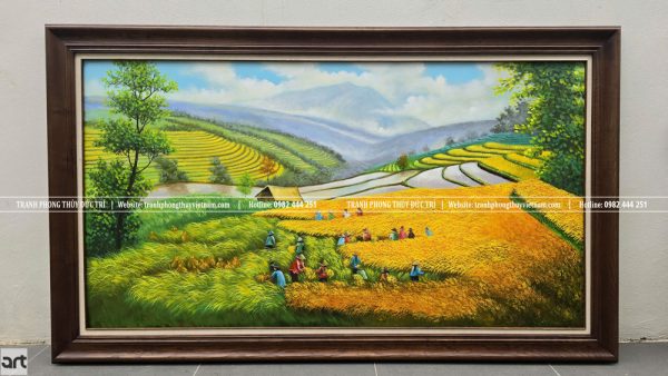 Tranh vẽ phong cảnh ruộng bậc thang tây bắc