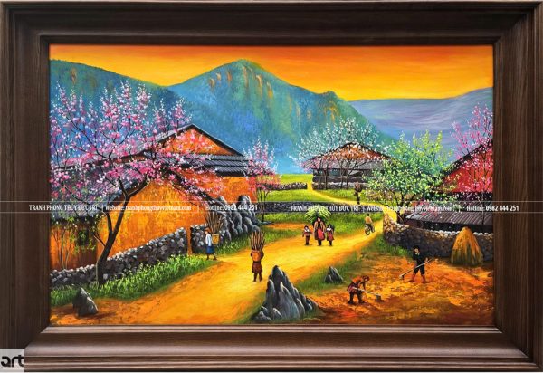 Tranh vẽ phong cảnh vùng cao tây bắc