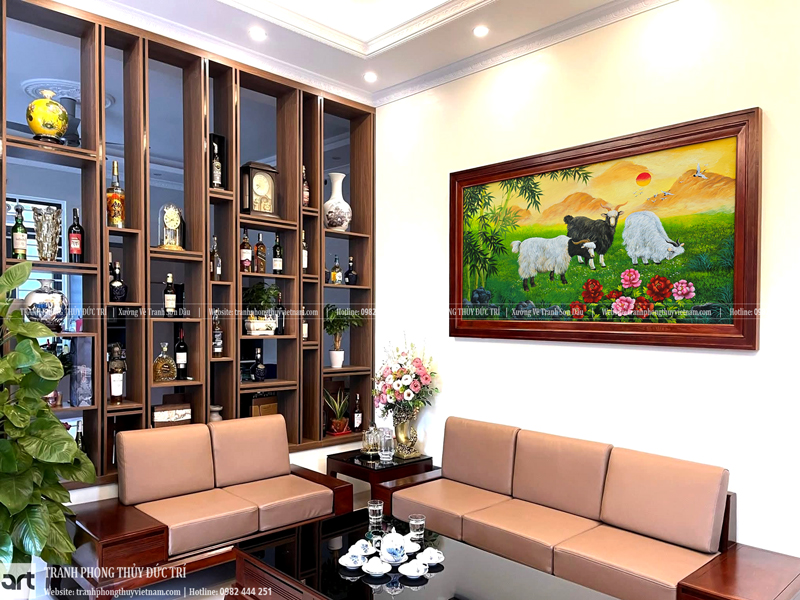 Tranh treo phòng khách đẹp hợp phong thủy