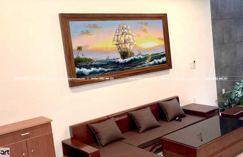 Tranh phòng làm việc thuận buồm xuôi gió