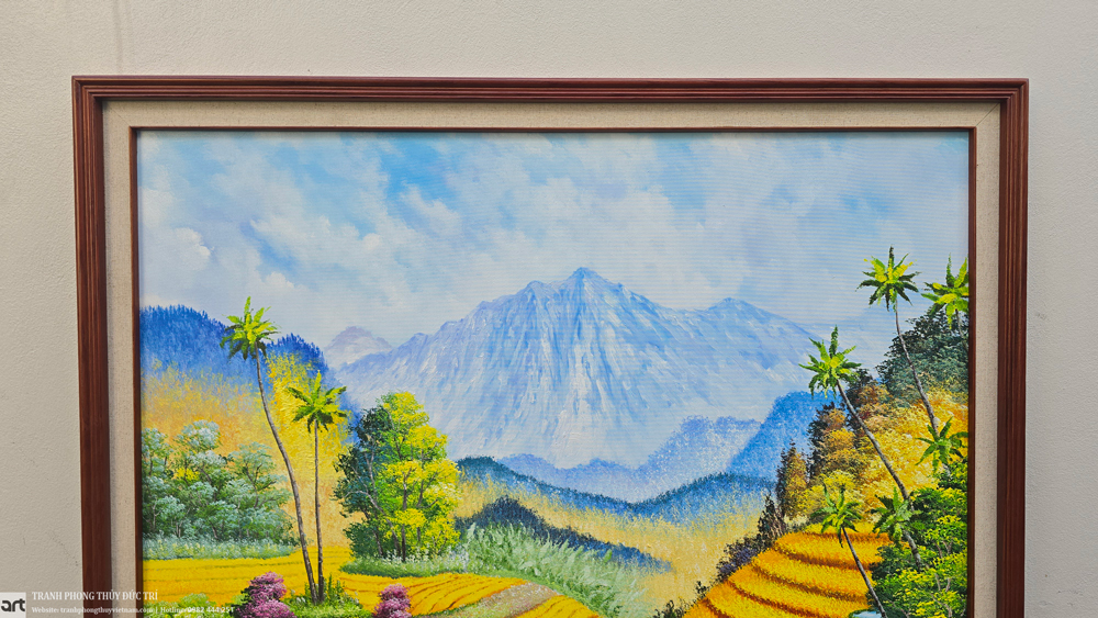 Chi tiết phong cảnh thiên nhiên núi rừng ruộng bậc thang trong tranh Chi tiết phong cảnh thiên nhiên núi rừng ruộng bậc thang trong tranh
