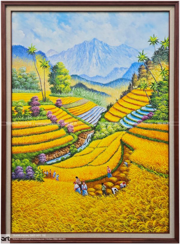 Tranh phong cảnh ruộng bậc thang tây bắc