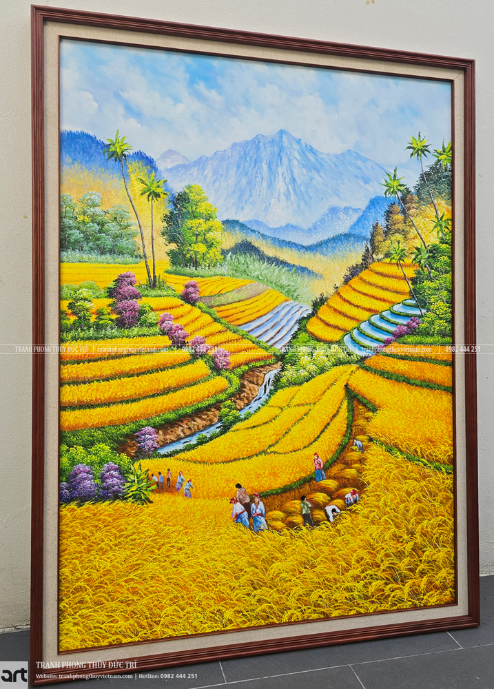 Tranh phong cảnh ruộng bậc thang tây bắc góc nghiêng phải Tranh phong cảnh ruộng bậc thang tây bắc góc nghiêng phải