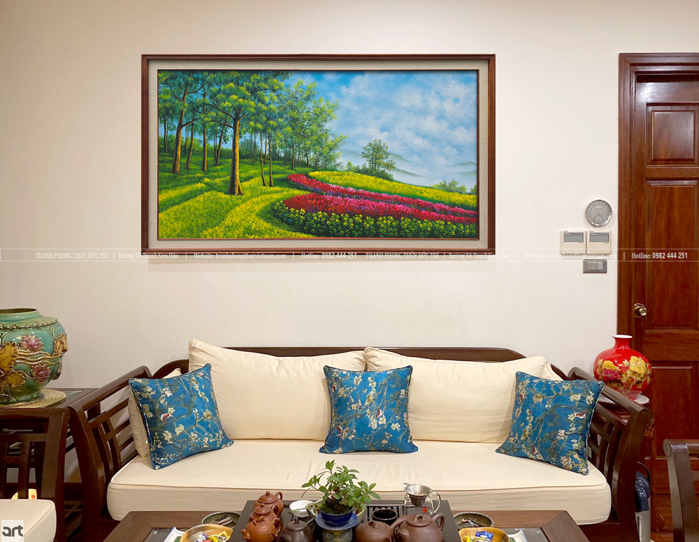 Tranh sơn dầu phong cảnh thiên nhiên đẹp treo phòng khách