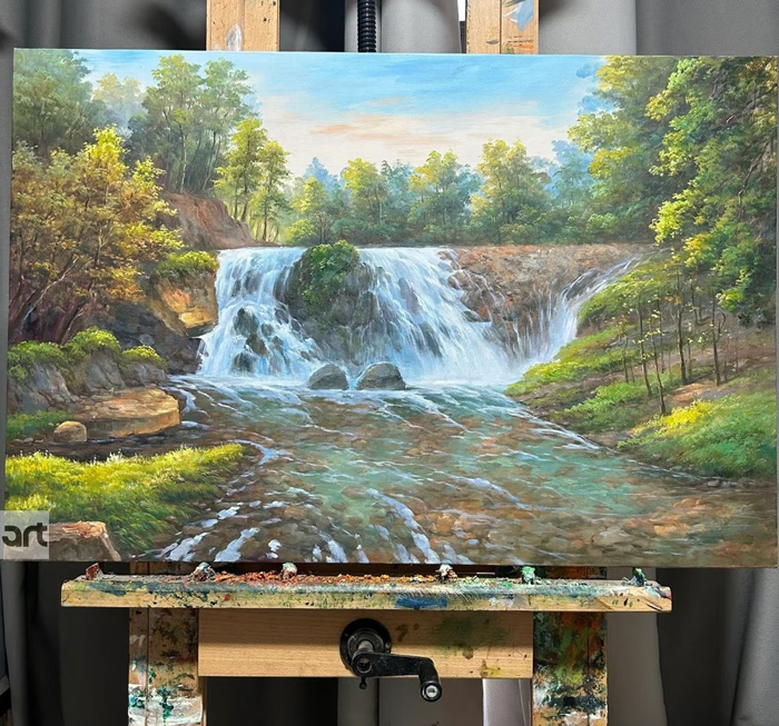 Tranh phong cảnh thiên nhiên thác nước đẹp thơ mộng Tranh phong cảnh thiên nhiên thác nước đẹp thơ mộng