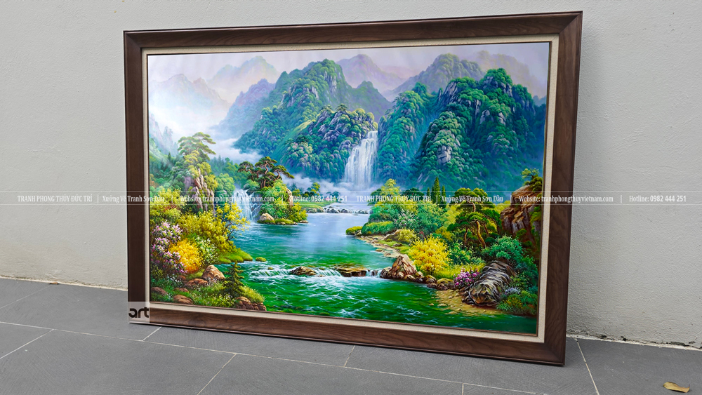Tranh phong thủy phong cảnh sơn thủy hữu tình đẹp ý nghĩa Tranh phong thủy phong cảnh sơn thủy hữu tình đẹp ý nghĩa