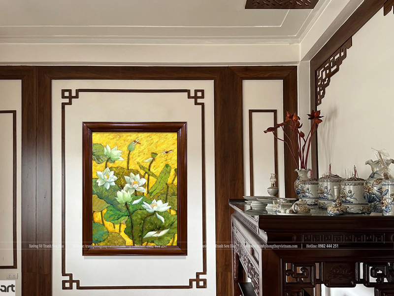 Tranh phong thủy treo phòng thờ, phòng thiền Tranh phong thủy treo phòng thờ, phòng thiền